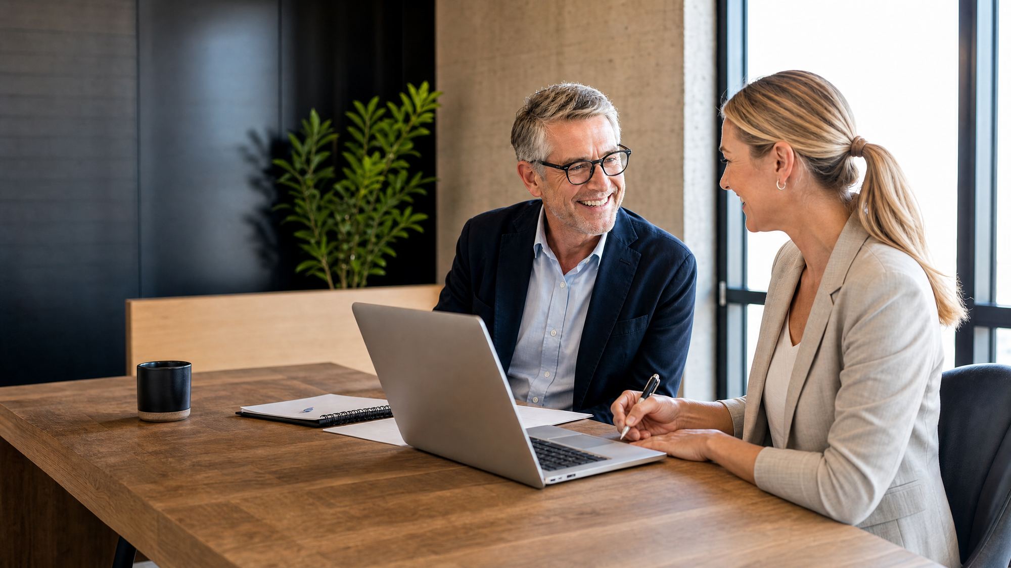 A Gorval + Partners lawyer meeting with a client